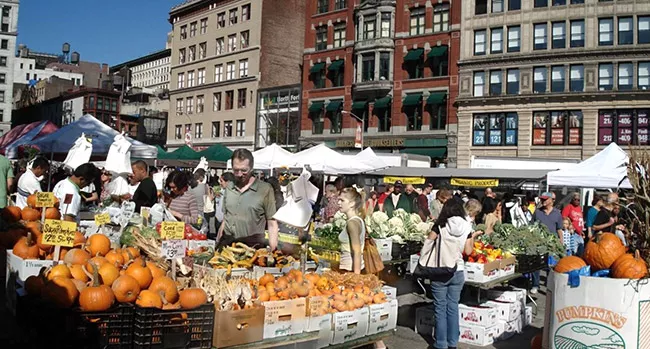 Mercado de productos orgánicos de Nueva York Union Square Greenmarket